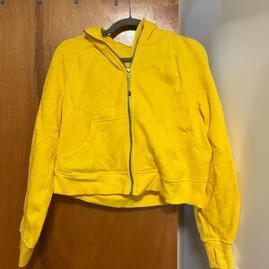 Lululemon cropped zipped hoodie yellow